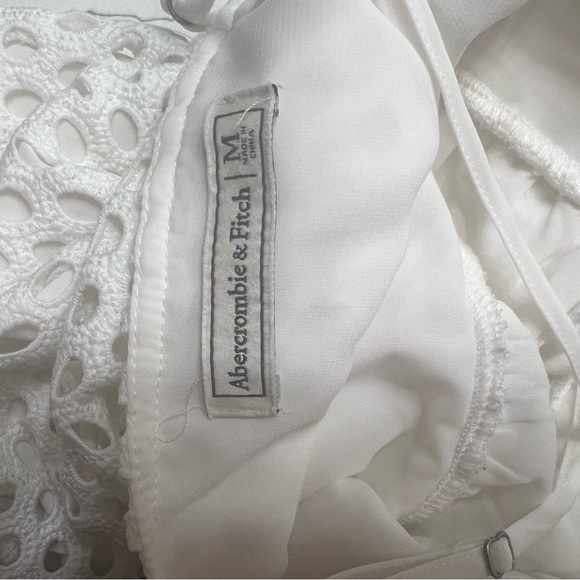 Abercrombie & Fitch White Lace Mini Dress Sleeveless size M 👗 - Picture 9 of 9